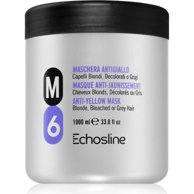 Echosline Anti-Yellow M6 маска за коса неутрализиращ жълтеникавите оттенъци 1000ml