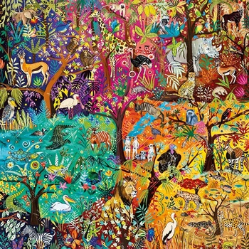 Image 1 of Magnolia - Puzzle Rainbow Safari - 1 000 piese