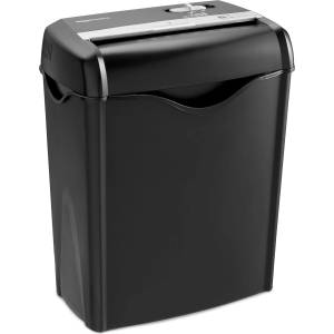 Amazon Basics Cross-Cut Paper Shredder, 5-6 Sheets, for A4 Documents and Credit Cards, 14.5L Bin, Black - AS662C (AS662C - EU)
