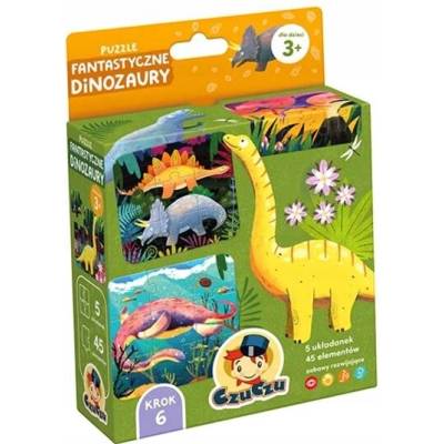 CzuCzu Fantastické Dinosaury 5 skládaček 45 dílků