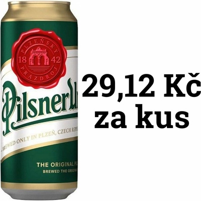 Pilsner Urquell 12° 4,4% 24×0,5 l (plech)