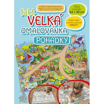 Omalovánka velkoformátová 900x640mm Pohádky