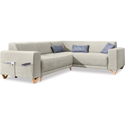 Miuform Бежов разтегателен/с място за съхранение ъглов диван (десен ъгъл/L форма) Classy Sophie - Miuform (BE389LIN1)