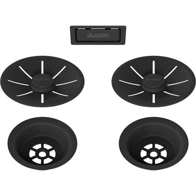 Blanco Odtoková sada s přepadem C-overflow, černá matná Black Edition