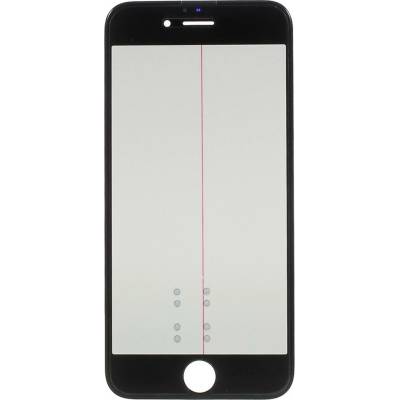 Krycí náhradní sklo černé včetně OCA rámečku a polarizační vrstvy pro Apple iPhone 6