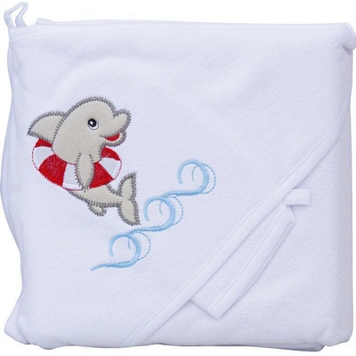 Scarlett Froté uterák delfín s kapucňou biela