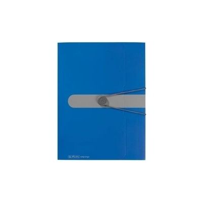 Herlitz Desky s gumičkou easy orga A4 3 chlopně PP neprůhledné modré