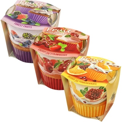 Bartek Candles Fruit Muffins Cherry and Strawberry 115 g