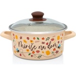 Metalac Posude 20 см (2, 8 л) плитка емайлирана тенджера Metalac Posude с дизайн THE SCENT OF HOME