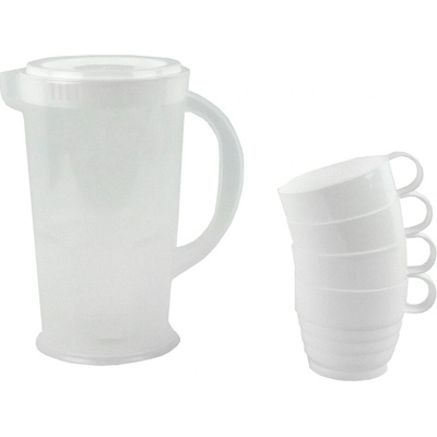 MAKRO Džbán 1,8L a 4 poháre 0,25L, umelá hmota