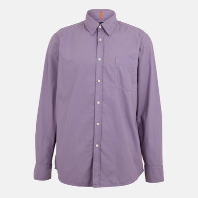 HUGO BOSS Men's Relegant Plain Long-Sleeve Shirt - Medium Purple