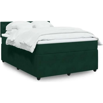 vidaXL 11461.3287797 Boxspring postel s matrací tmavě zelená samet