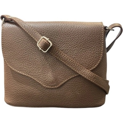 Vera Pelle dámská kožená crossbody kabelka 1661 D21 bruciato hnědá