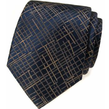 Kravata s moderným vzorom tmavomodrá