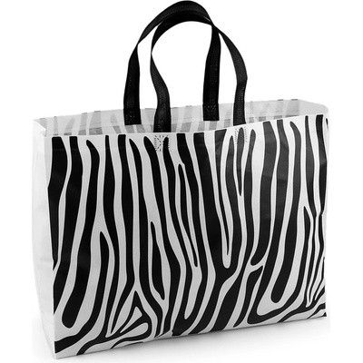 Taška z laminované netkané textilie 42x32 cm Varianta: 1 bílá černá, Balení: 1 ks – Hledejceny.cz