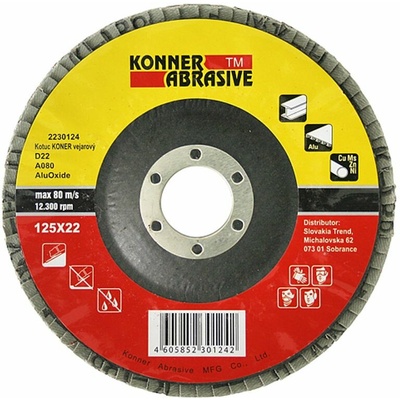 Lamelový kotúč KONNER D22 150 mm, A040, AluOxide