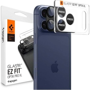 Spigen Протектор за Камерата на iPhone 17 Pro, Spigen EZ Fit Optik Pro XL Glas. tR, Черен (AGL10644)
