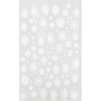 BIO NAILS nálepka Vločky F896 biela