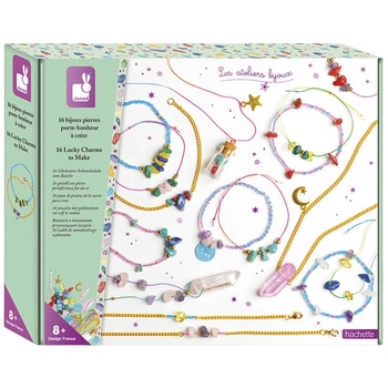 Janod Творчески комплект Janod - Направи си бижута с късметлийски талисмани (J07938)