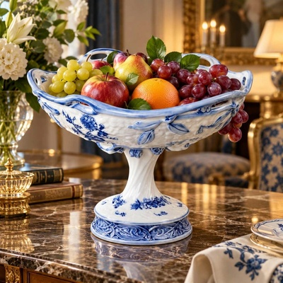 Dubí Cibulák Mísa secesní na noze originální cibulákový porcelán 25 cm