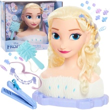 Just Play Velká hlava na česání Deluxe Disney Princezna Elsa Frozen + doplňky