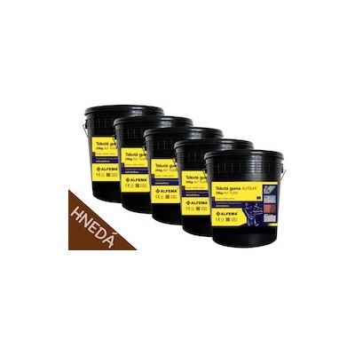 SET 5x Tekutá guma ALFEMA TG500 hnedá 20 kg