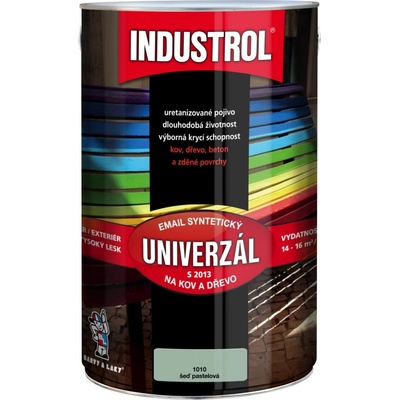 Industrol S2013 Vrchná syntetická farba 4l 1010 sivá pastelová