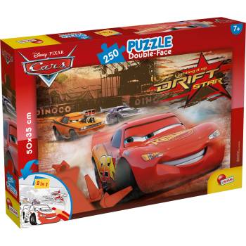 Lisciani Двулицев пъзел Lisciani за оцветяване от 250 части - Колите (48106)