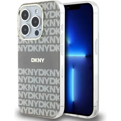 DKNY Кейс DKNY IML Mono & Stripe MagSafe за iPhone 15 Pro, бежов (3666339267971)