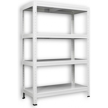 Biedrax Kovový regál 40 x 90 x 120 cm, biely - 4 police kovové