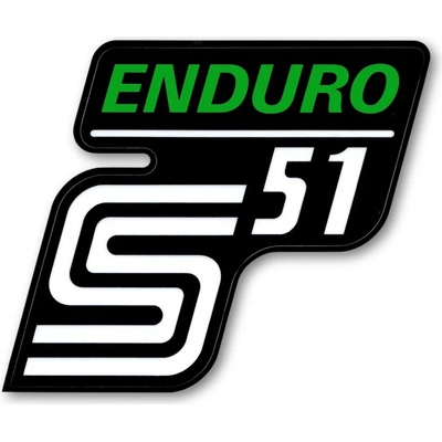 Nálepka schránky "ENDURO", ZELENÁ (MZA) - Simson S51