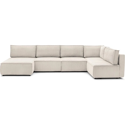 Bobochic Кремав променлив велурен U-образен ъглов диван Nihad modular - Bobochic Paris (101212)