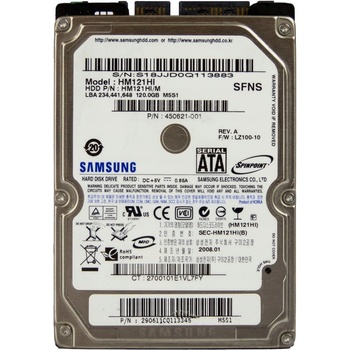 Samsung Spinpoint M5S 120GB, 2,5", SATA, 5400rpm, 8MB, HM121HI