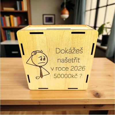 Dekorace z Řečice Pokladnička škrtací 152×152mm – Zbozi.Blesk.cz