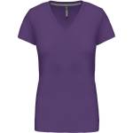 Kariban v-neck k381 / Дамска тениска с къс ръкав - лилава xl (20k38135004)