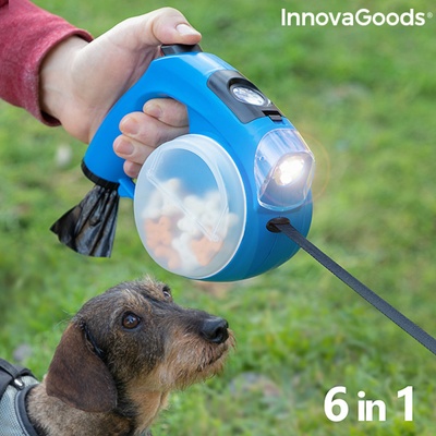 InnovaGoods Stiahnuteľné vodítko pre psy 6v1 Compet