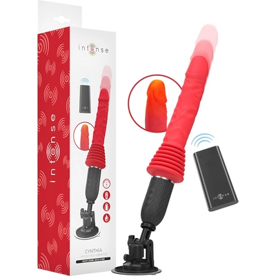 Intense Интензивно Синтия - вибратор с вендуза (червен)