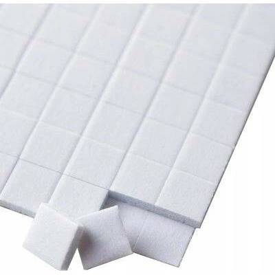 Samolepící pěna bílá 3D 100ks 15x15mm kostka