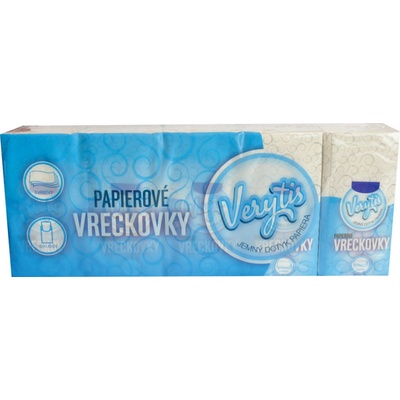 HP Verytis kapesníčky 3-vrstvové biele 10 ks