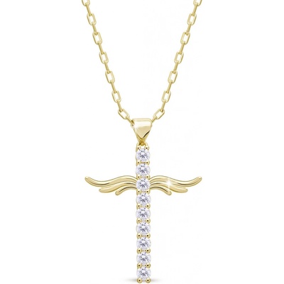 Biju Řetízek pozlacený s přívěskem křížku 3002356