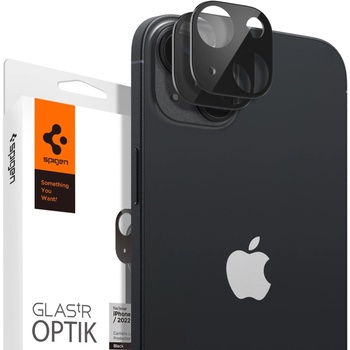 Spigen Стъклен протектор Spigen Optik. TR, Camera Protektor, 2броя за iPhone 14 / 14 Plus, Black (AGL05274) (AGL05274)