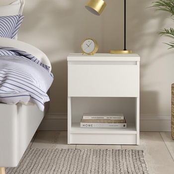 Нощно шкафче Naia с 1 чекмедже Бял