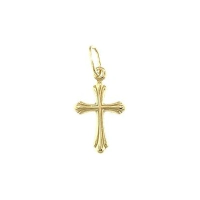 Infinitysilverr Stříbrný pozlacený přívěsek křížek zdobený 441256G