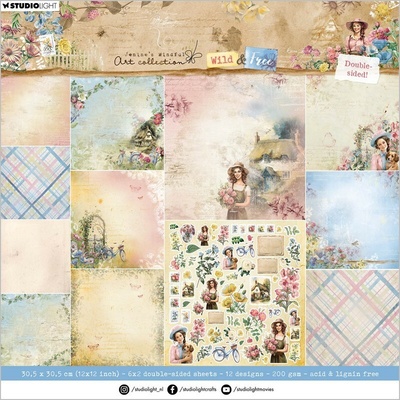 Scrapbookový blok Studio Light "Wild & Free", 30,5x30,5 cm, 12 l.