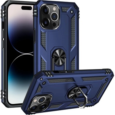 VSECHNONAMOBIL 53163 RING Obal s držákem pro Apple iPhone 14 Pro Max modré