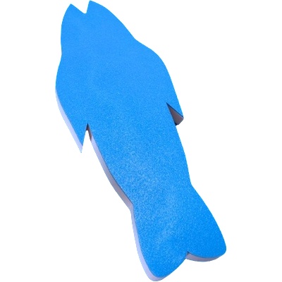 S-Sport Плувна дъска от полифоам във формата на риба, размер s, 45x28x4 см s-sport