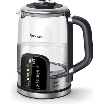 Rohnson Електрическа кана Rohnson R-7700, вместимост 1.7 литра, 6 настройки на температурата, 1850W, инокс (R-7700)