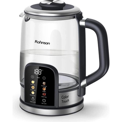 Rohnson Електрическа кана Rohnson R-7700, вместимост 1.7 литра, 6 настройки на температурата, 1850W, инокс (R-7700)