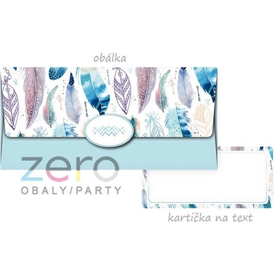 Obálka dárková na peníze - peří