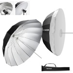 NEEWER 180cm Parabolic Reflective Umbrella for Photography, Studio Umbrella with Silver Interior, Soft Lighting with Diffuser Cover, Bag, Quick-Folding for Camera, Video Light, NS4U - 10103475 (10103475)